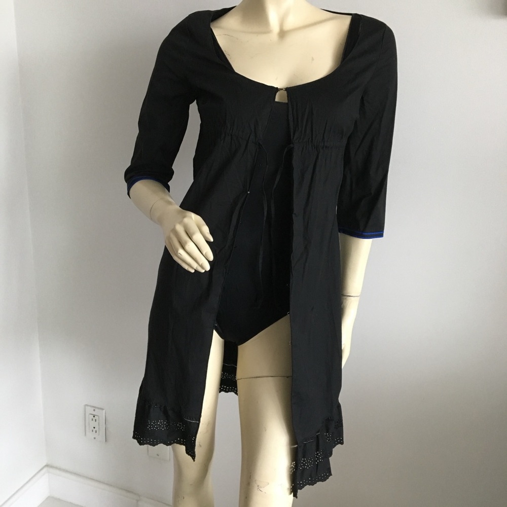 90s Miu miu quarter sleeve hook and eye closure baby doll dress - Picture 2 of 11